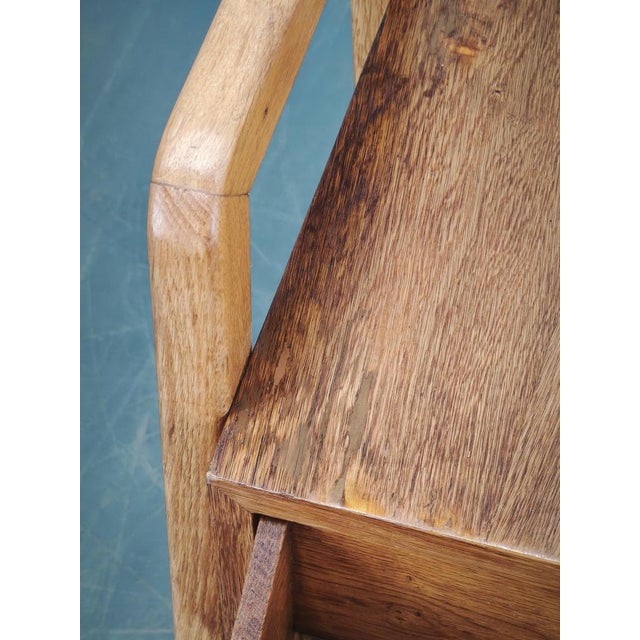1960s Czech Oak Side Table with Integrated Storage Drawer, 1960s For Sale - Image 5 of 14