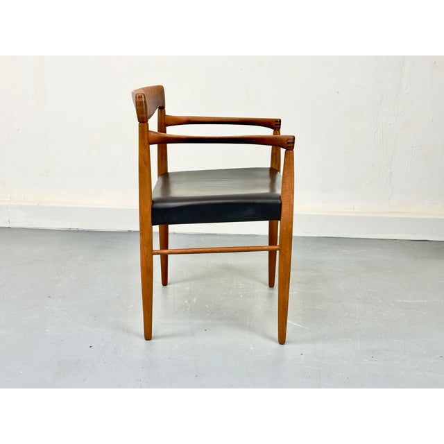 Teak and Leather Armchair by H. W. Klein for Bramin, 1960s For Sale - Image 15 of 18