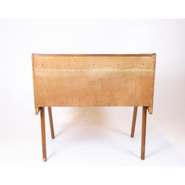 Side Table in Teak with Drawer and Wicker Shelf, 1960s For Sale - Image 9 of 10