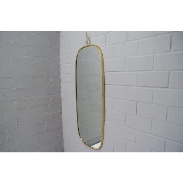 Mid-Century Modern Large German Brass Mirror from Gebrüder Schöninger München, 1950s For Sale - Image 3 of 10