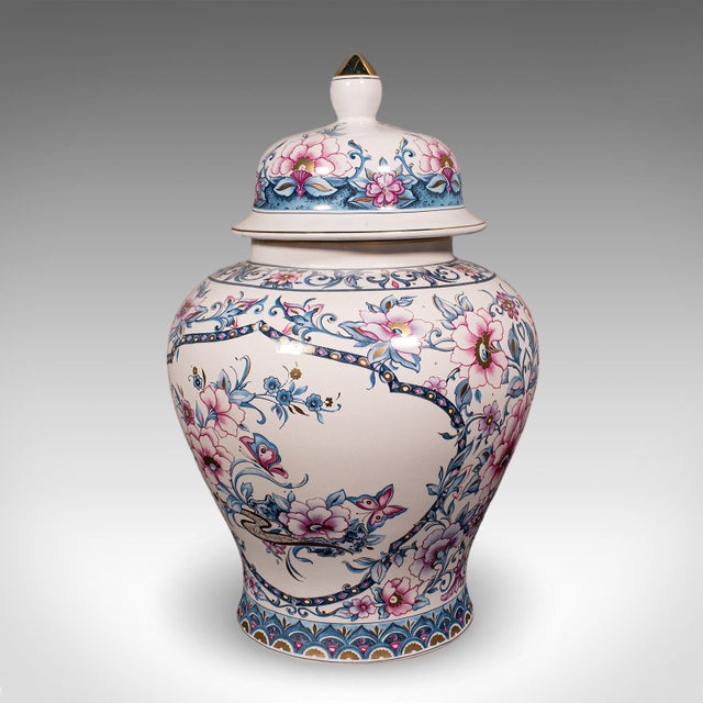 Pair of Large Vintage Display Vases, Italian, Ceramic, Baluster Urn, Circa 1980 For Sale - Image 4 of 12