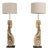 19th Century France Gold Carved Giltwood Floor Lamps - Pair For Sale
