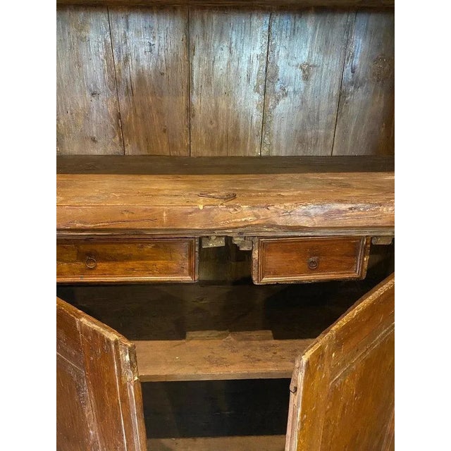 Wood Ebonized Two-Door Pine Cabinet, Italy, 19th Century For Sale - Image 7 of 12