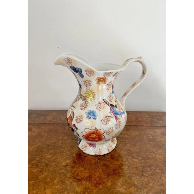 Ceramic Antique Edwardian Jug and Bowl Set, 1900, Set of 2 For Sale - Image 7 of 11