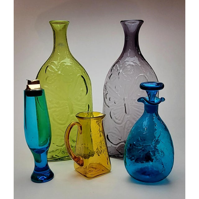 1960s Mid Century Modern Blenko Pitcher Signed For Sale - Image 15 of 15