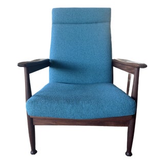 Guy Rogers “Manhattan” Reclining Lounge Chair — Afrormosia Teak, 1967, Restored For Sale