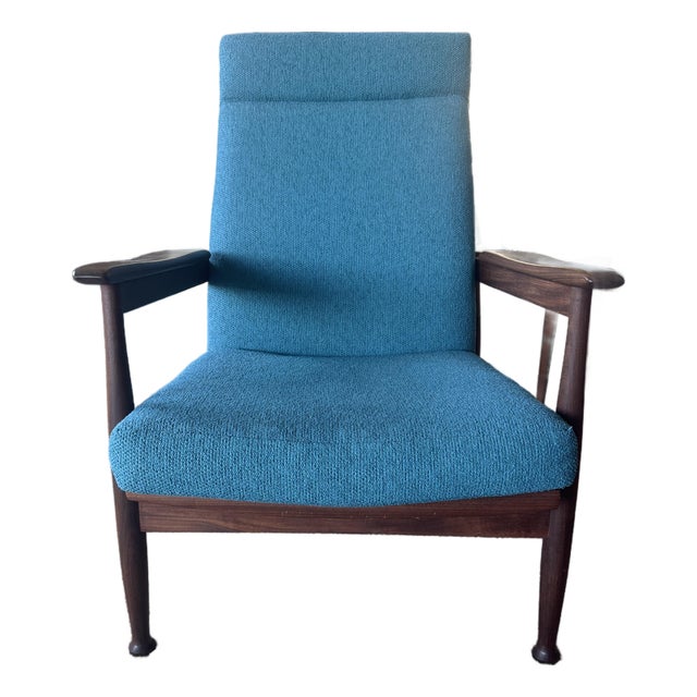 Guy Rogers “Manhattan” Reclining Lounge Chair — Afrormosia Teak, 1967, Restored For Sale