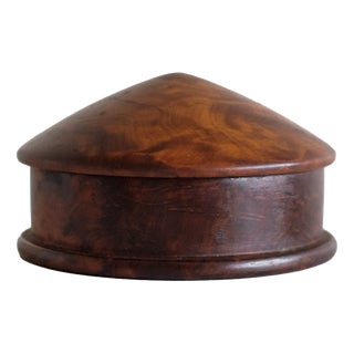 Vintage Burl Wood Trinket Box For Sale