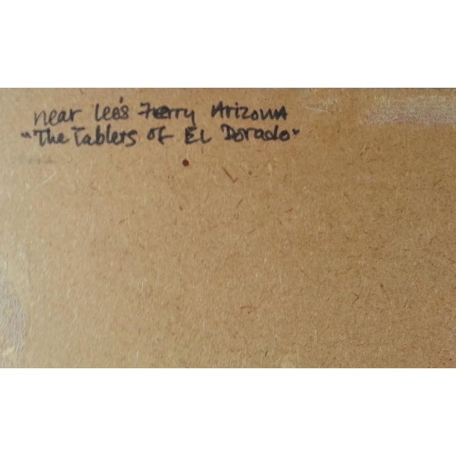 Mid 20th Century “The Tables of El Dorado” Desert Landscape Oil Painting on Board by Alan H. Curtis For Sale - Image 5 of 6