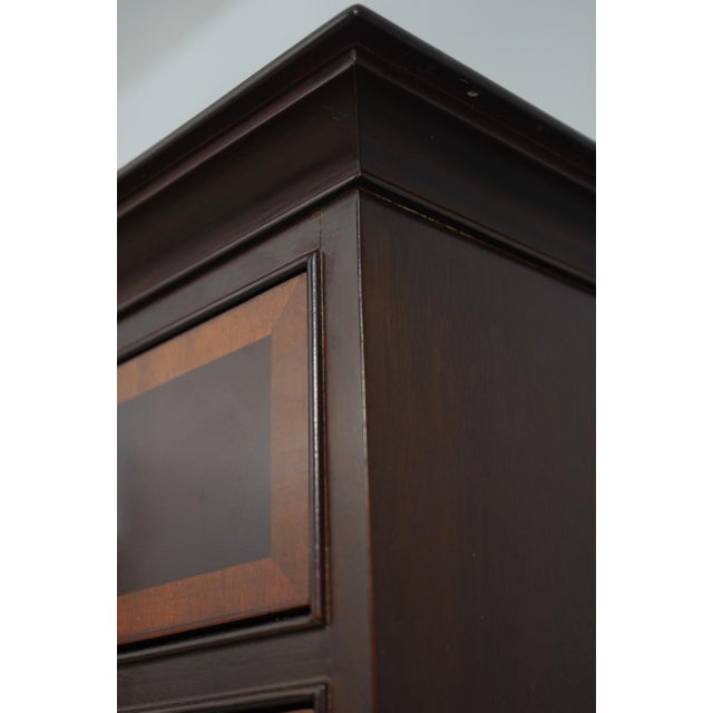 Councill Banded Mahogany High Chest of Drawers For Sale - Image 13 of 15