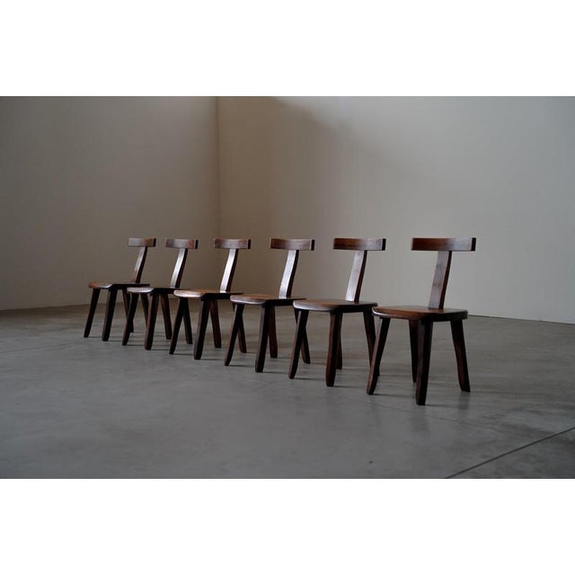 T Back Dining Chairs by Aranjou, 1960s, Set of 6 For Sale - Image 5 of 14