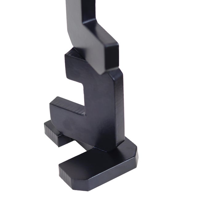 Black Cs the Moment - Abstract Contemporary Steel Metal Sculpture for Table or Desk Original Artwork by Granville Beals For Sale - Image 8 of 11