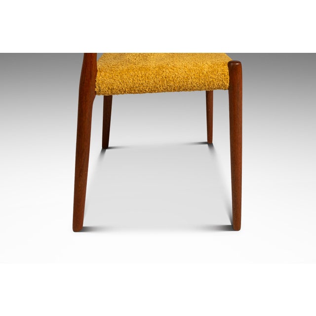 Bespoke Danish Modern Model No. 78 Ladderback Chair in Teak & Bouclé by Niels Møller for j.l. Møllers Møbelfabrik, Denmark, C. 1960's For Sale - Image 9 of 18