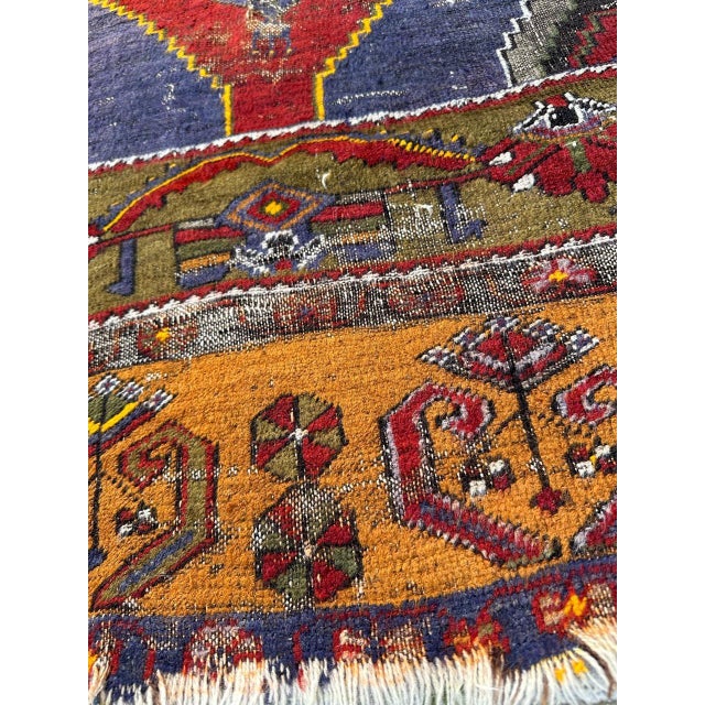 Vintage Turkish Distressed Rug, 1930s For Sale - Image 16 of 18