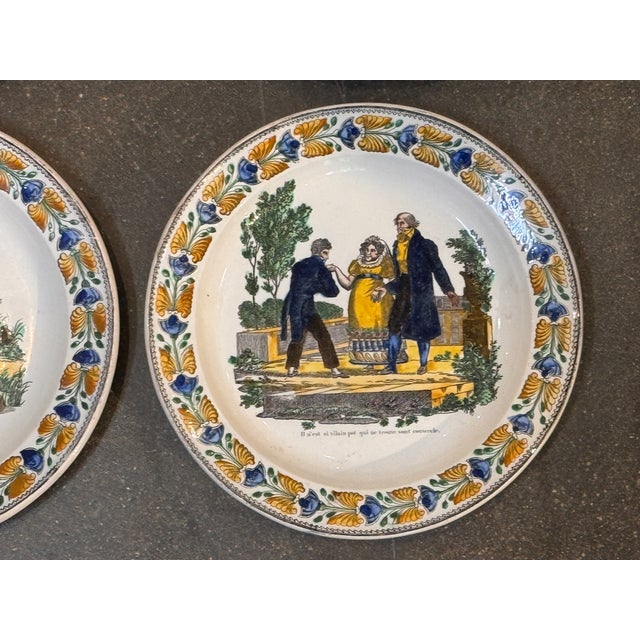 White Set of Ten French Creil Faience Plates, Circa 1830 For Sale - Image 8 of 12