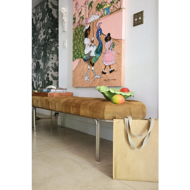 Vintage Majolica Cabbage Leaf Serving Bowl – Signed “Rita 82” For Sale In Miami - Image 6 of 7