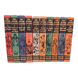 Collier Junior Classics Book Set Children's Library 10 Volume For Sale