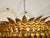 1950s Large Spanish Crown Sunburst Fixture in Gilt Metal and Frost Glass, 1950 For Sale - Image 5 of 10