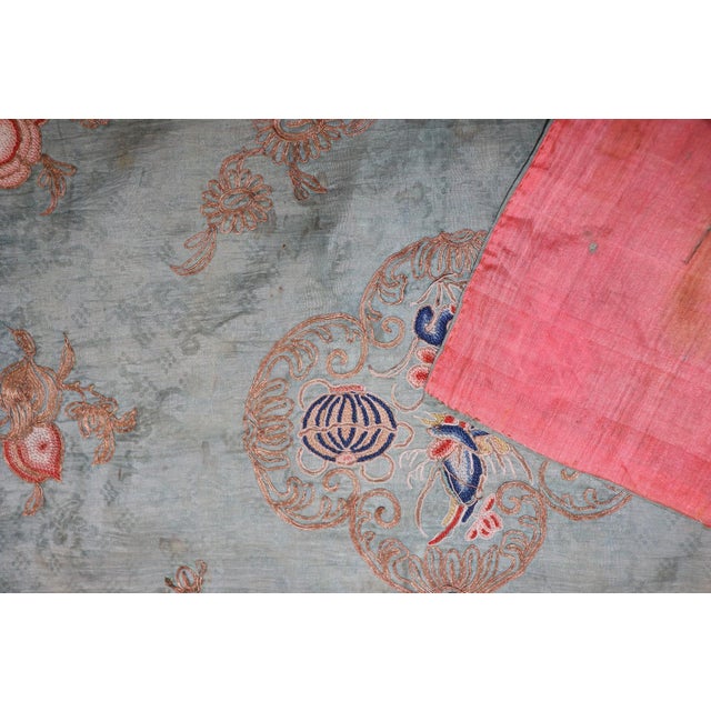 Chinese Silk Embroidery Panel rug no. j5120 For Sale - Image 4 of 4