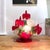 Vintage 1960's Era Red and White Plastic Floral Lamp For Sale - Image 9 of 10