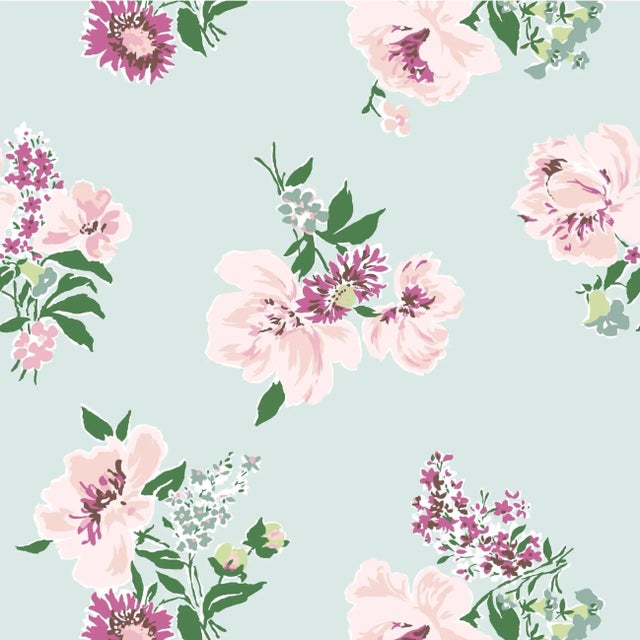 Swans Island Sky Blue Wallpaper Sample For Sale