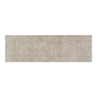 Vintage Turkish Hand Knotted Wool Rug, 3'x9'9'' For Sale