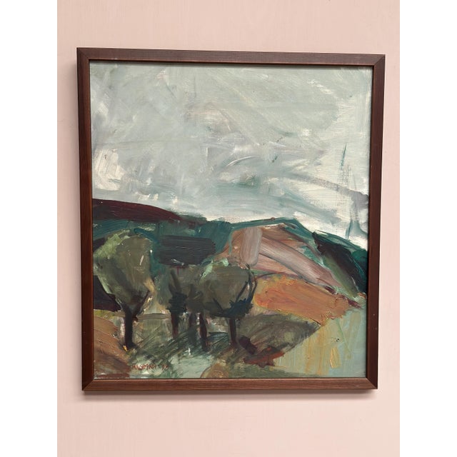 S. Hagman, Four Trees, 1979, Oil on Canvas, Framed For Sale - Image 4 of 18
