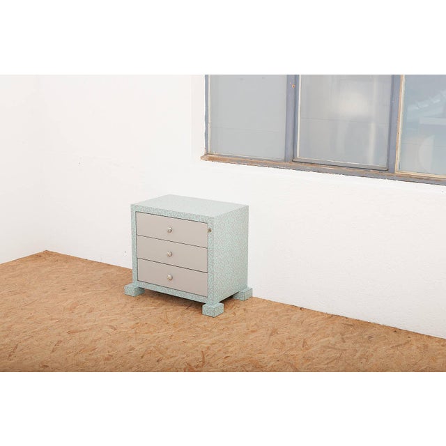 Cabinet in Chipboard Coated with Synthetic Resin and Lockable Drawers in Grey Fronts, 1980s For Sale - Image 11 of 13
