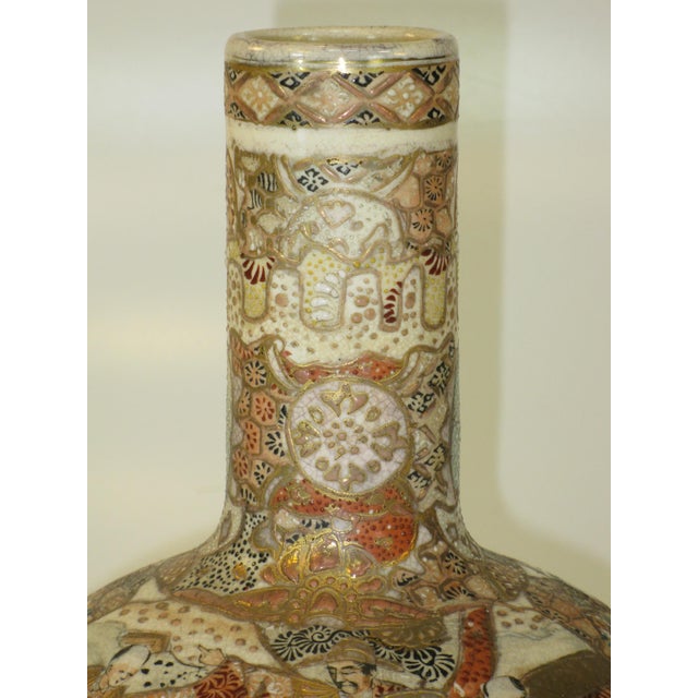 Ceramic Mid 19th Century Vase SATSUMA ANTIQUE MEIJI JAPANESE KYOTO Ceramic For Sale - Image 7 of 16
