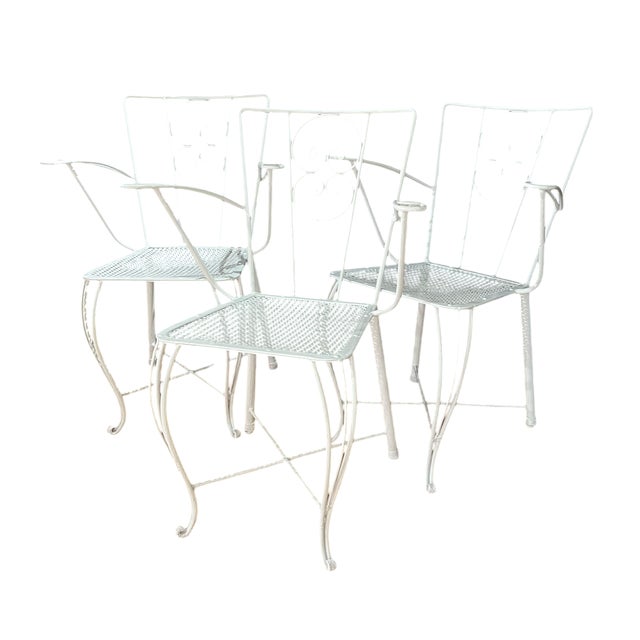 Vintage French Garden Chairs, 1970s, Set of 3 For Sale - Image 4 of 6