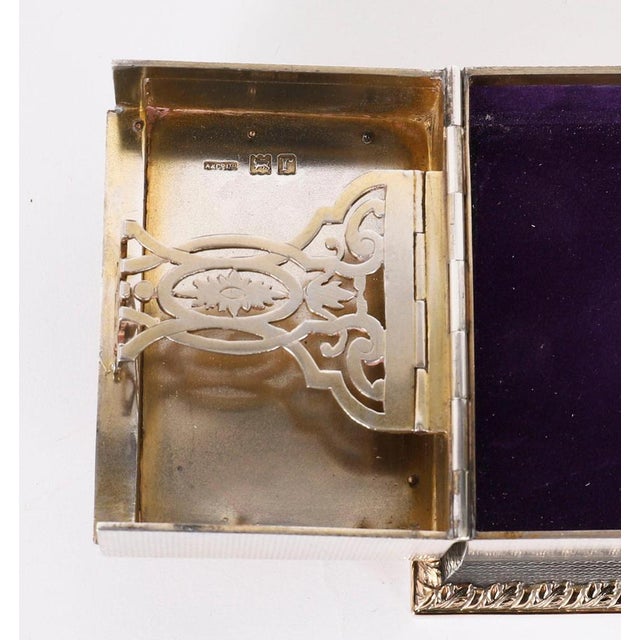 Antique Sterling Silver Playing Card Box Casket from Asprey, 1912 For Sale - Image 11 of 18