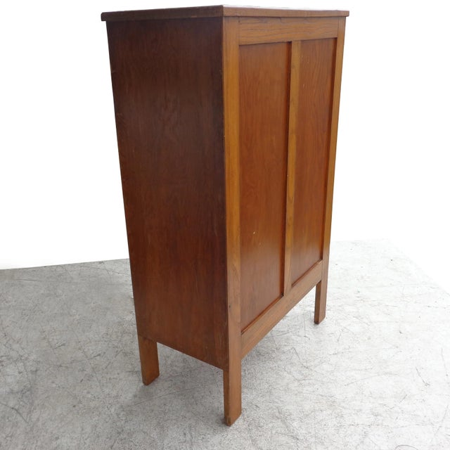 Wood Vintage Card Catalogue Cabinet For Sale - Image 7 of 9