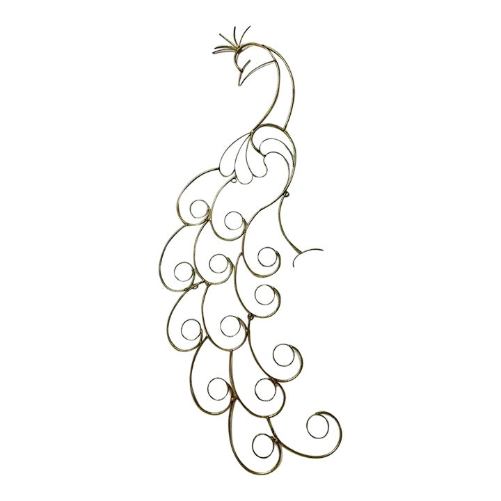 Curtis Jere Style Peacock Wall Sculpture | Chairish