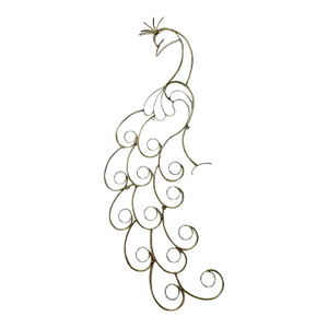 Curtis Jere Style Peacock Wall Sculpture