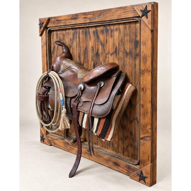 A remarkable statement piece celebrating the heritage and craftsmanship of the American West. This substantial wall-...