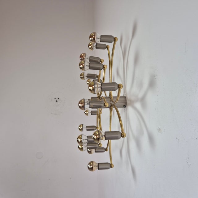 Mid-Century 16-Arm Wall or Ceiling Light from TZ Schmitz, Germany, 1970s For Sale - Image 4 of 13