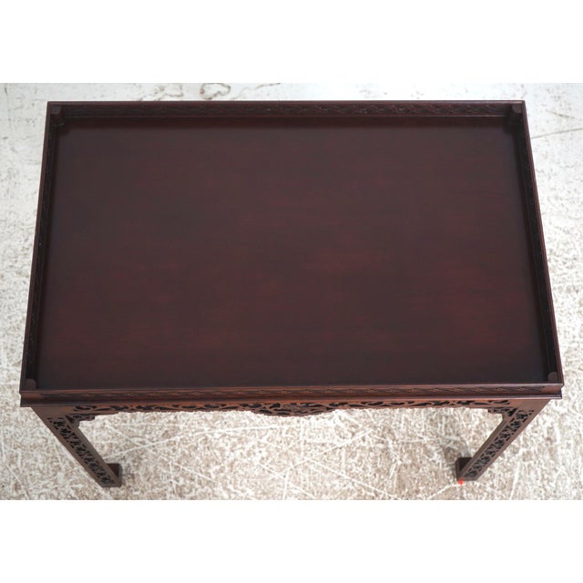 Rococo Baker Colonial Williamsburg Byrd Mahogany Tea Table For Sale - Image 3 of 13
