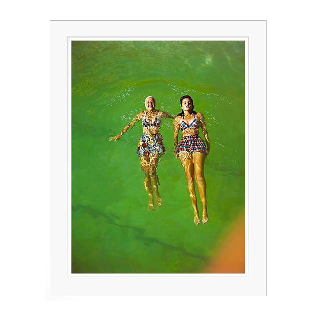 Toni Frissell 'Floating' Archival Pigment Print Framed in White For Sale