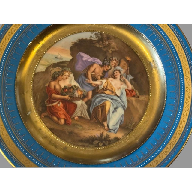 Antique Victorian Royal Vienna Porcelain Gilt Decorated Scenic Plate Ceres Marked with a blue beehive mark and titled...