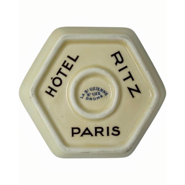 Vintage Ritz Paris Hotel France Beige Porcelain Ashtray Dish For Sale - Image 10 of 11
