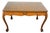 Vintage Tiger Oak Writing Desk With Ball-and-Claw Feet & Cabriole Legs | Glass-Protected Top For Sale