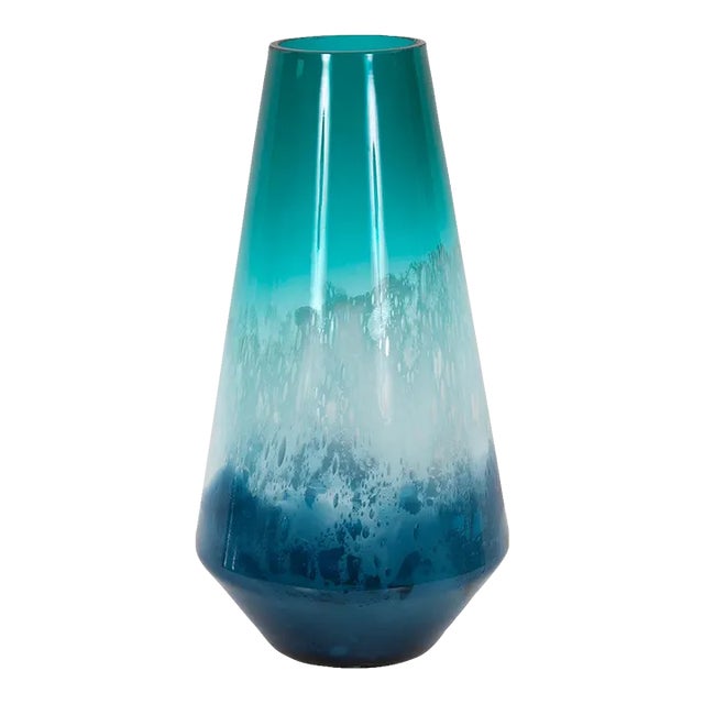 Large Teal Blue Vase For Sale