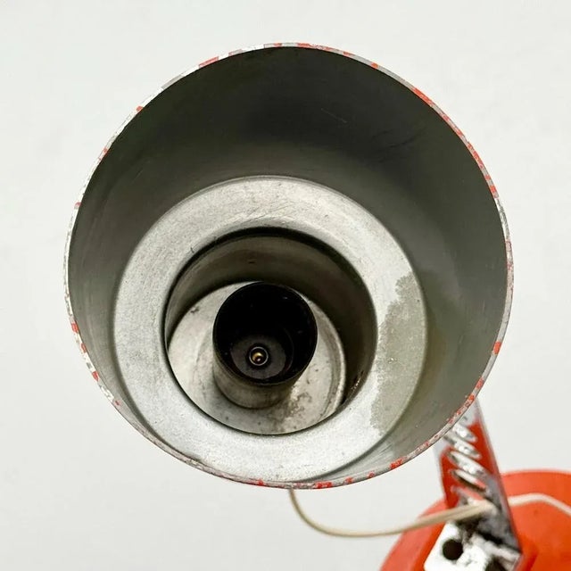 Orange Vintage Italian Targetti Sankey Orange Desk Lamp, 1970s For Sale - Image 8 of 11