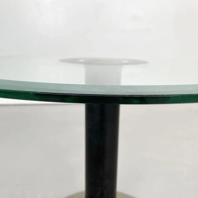 Italian Modern Coffee Table in Green Glass, Black Metal and Grey Stone, 1980s For Sale - Image 6 of 12