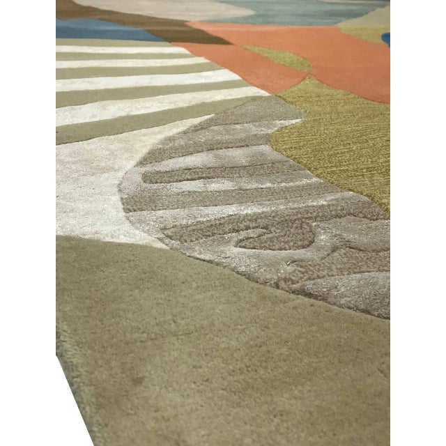 2020s Fine Hand Tufted Abstract Rug For Sale - Image 10 of 12