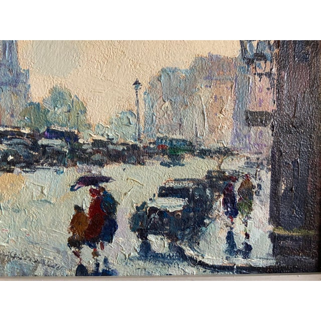 Paris Cityscape, 1950s, Oil on Canvas, Framed For Sale - Image 4 of 14