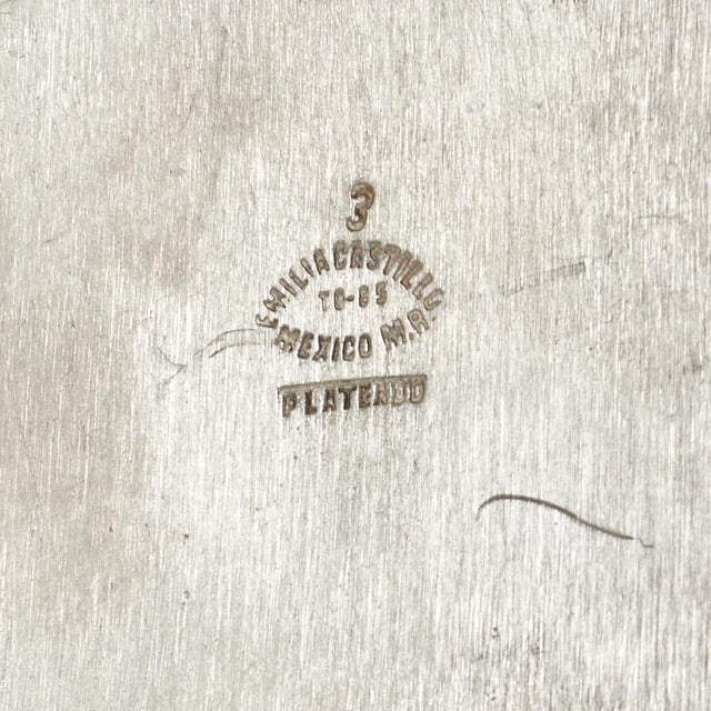 Mid Century Silver Plate Pitcher With Toucan Handle by Emilia Castillo For Sale - Image 9 of 9