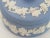 Ceramic Wedgwood Blue Jasperware Round Trinket Box & Lid For Sale - Image 7 of 11