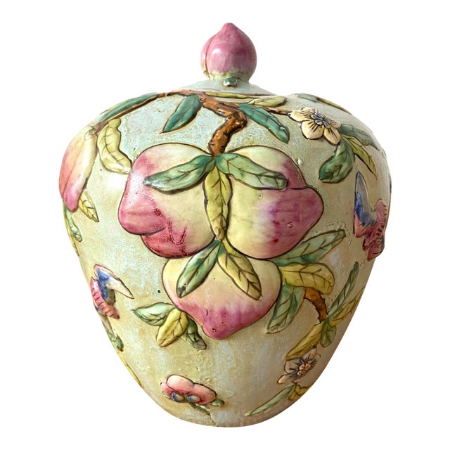 Mid 20th Century Large Chinoiserie Ginger Jar For Sale