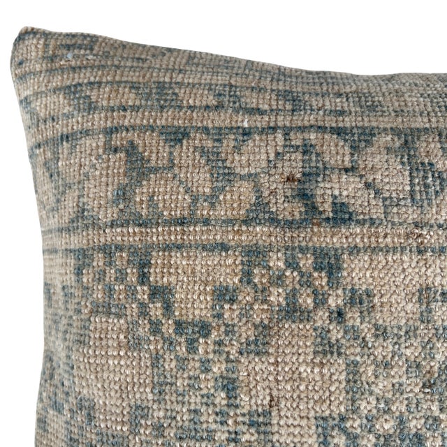 Crafted from an authentic vintage Turkish rug, this one-of-a-kind pillow brings effortless charm and timeless character to...